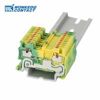5ชิ้น PT1.5-PE ปลั๊กสำหรับป้องกันดินป้อนผ่านทางพื้นสายไฟขั้วต่อไฟฟ้าบล็อกขั้วต่อราง Din PT 1.5-PE