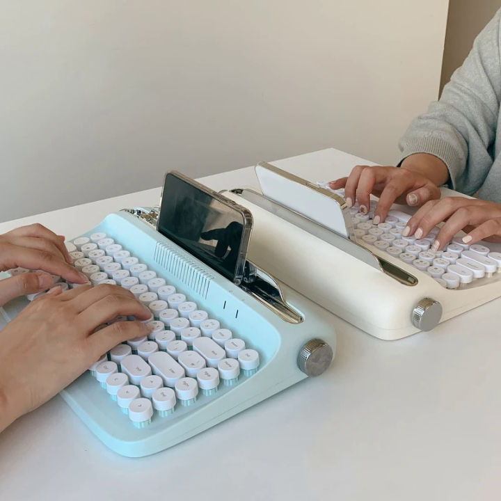 Bluetooth Compatible Wireless Keyboard Office Typewriter R Round Keys Mechanical Sense Laptop