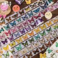 Washi Tape Butterfly Poetry Series Retro Art Natural Handbook DIY Material Decorative Stickers 8 Styles Adhesives Tape