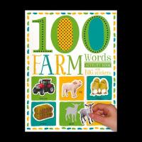 Stick activity 100 farm words 100 pieces of farm animal Sticker Book Childrens Enlightenment words Activity Book Sticker Book English original childrens English book