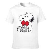 2023 NEWWholesale รอบคอ Cafepress Snoopy บนหัวใจเสื้อยืดผู้ชายผ้าฝ้าย