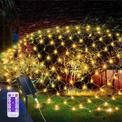 Solar Led Net Mesh Light String 3x2M 192leds Outdoor Garden Lights for Xmas Holiday Party Patio Lwan Fairy Lighting Decor Lamp