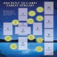 แผ่นฝึกฝนการวางไพ่ยิปซี แบบ Celtic cross Tarot Guide Sheet Ancient 10-Card Spread