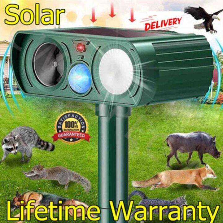 CONGMING Ultrasonic Snake Mouse Outdoor Bird Cat Scarer Garden Supplies ...