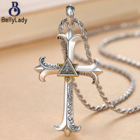 Women Fashion Simple Necklace Retro Cross Pendant Clavicle Chain Jewelry Accessories For Birthday Gifts【fast】