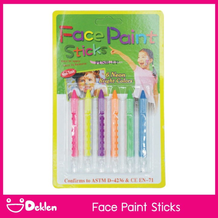 สีเพ้นท์หน้า-face-paint-sticks-สร้างสรรค์ลวดลายลงใบหน้า-สีเรืองแสง-ของเล่นงานปาร์ตี้-กิจกรรมเด็ก