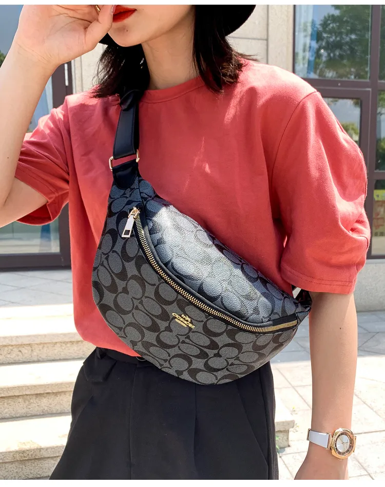 Top Grade】2023 New Unisex Coach Original Belt Bag Korean Fashion PU Leather  Cross Body Bag Sport Travel Waist Bag for Women and Men Authentic Zip Large  Capacity Sling Bags Shoulder Bag Versatile