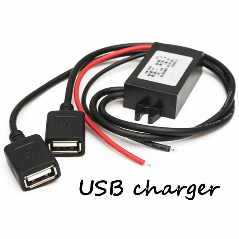 12V to 5V Dual USB Power Adapter Converter Cable Module Power