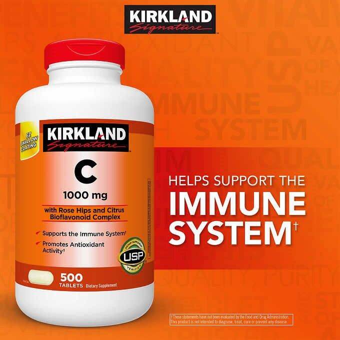 KIRKLAND / VIT C with ROSE HIPS and Citrus Bioflavonoid Complex / 500