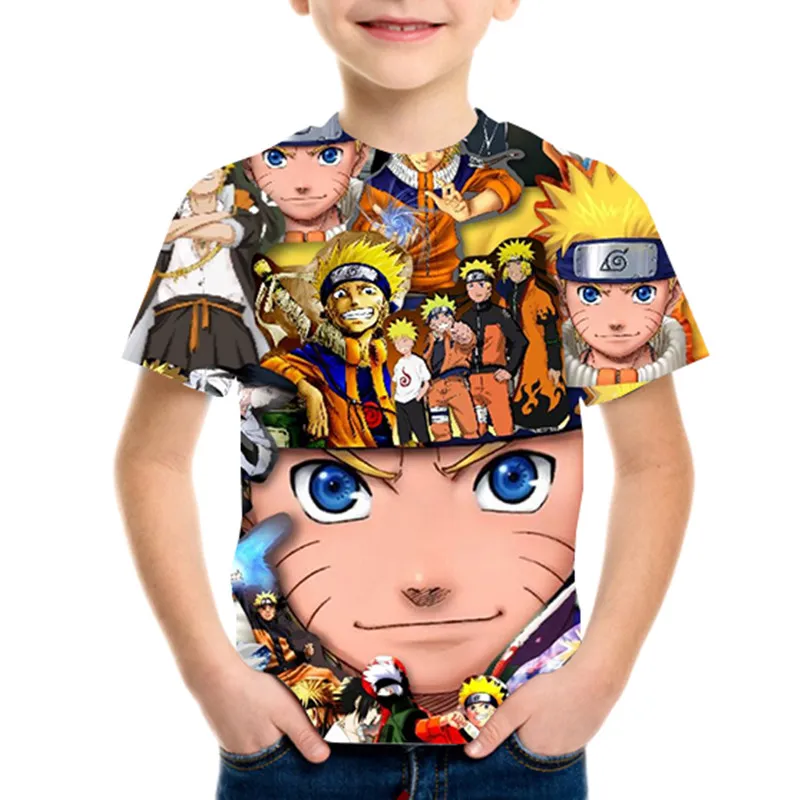 Moda New Summer Kids 3D Naruto Imprimir T-shirt dos meninos Respirável  Street Style Vortex Naruto T-shirt Crianças 4-14T Traje Dos Desenhos  Animados - AliExpress