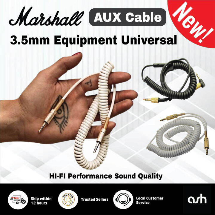 MARSHALL VENTION 3.5MM JACK AUDIO CABLE AUXILIARY CABLE 3.5MM AUX CABLE