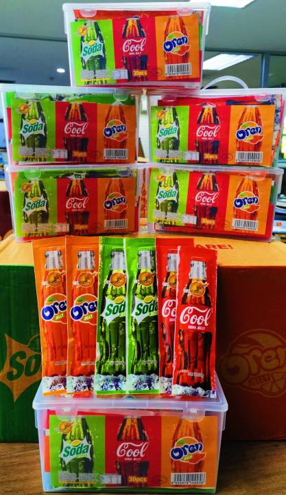 soda-jelly-คละ3แบบ-เยลลี่รสโคล่า-เยลลี่รสส้ม-เยลลี่รสสไปร์-1กป30ชิ้น-เจลลี่-เยลลี่-เยลลี่กรอบ-เยลลี่กระปุก-เยลลี่โค้ก