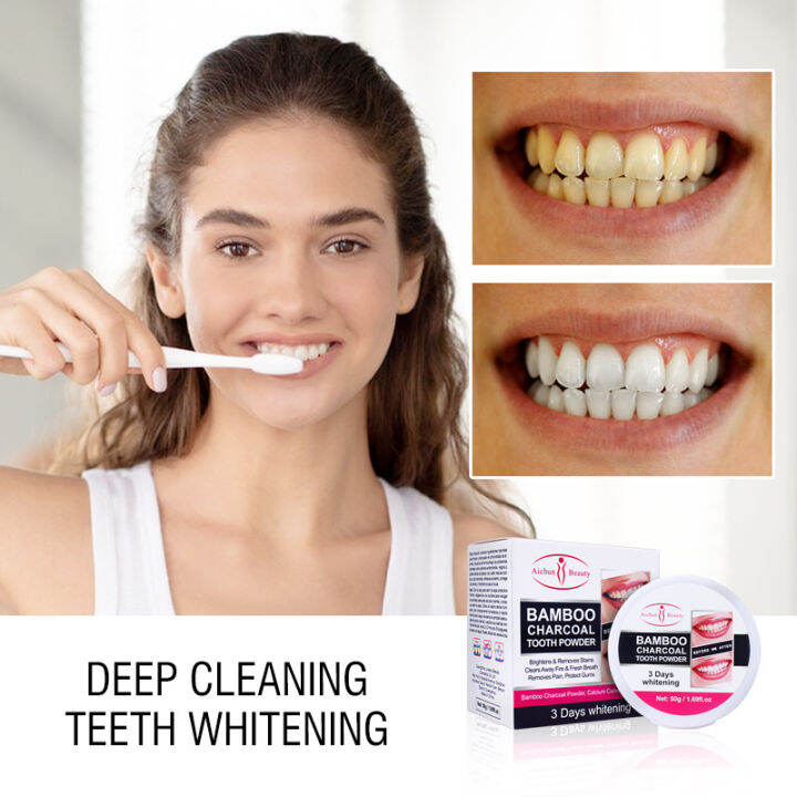 Charcoal Tooth Powder Teeth Removing Yellow Tooth Stain Removal Washing ...