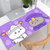 พีช Mochi แมว Custom Mouse Pad Kawaii การ์ตูนผีแล็ปท็อปอุปกรณ์เกม Mousepad เครื่องเกมคอมพิวเตอร์ลื่นตารางพรม