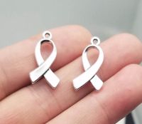 【CC】✵►  Antique Plated Charms Breast Cancer Awareness Pendants Supplies Jewelry Making Accessories