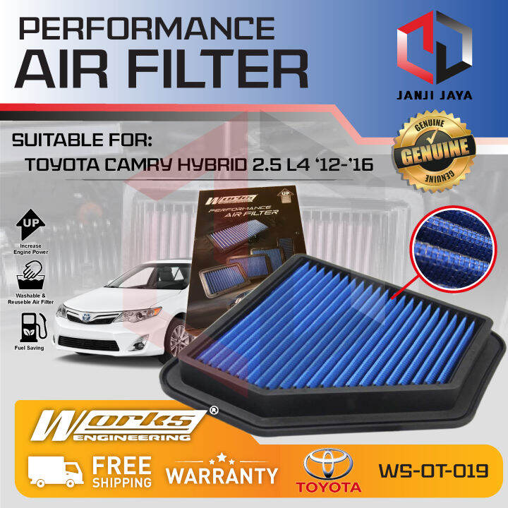 Works Engineering Air Filter Toyota Camry ACV50 Hybrid 2.5cc 2012 2013