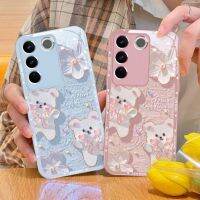 เคส Vivo V29 5G V27 V27e V25Pro V23e V20Pro สีเมทลิกกรอบเคสใส่โทรศัพท์แผ่นหลังกระจกเหลวมาพร้อม Y20สายคล้องมือ Y72 Y52 X80 X90