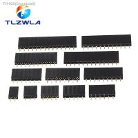 ✧∈ 10pcs Single Row Pin Female Header Socket Pitch 2.54mm 1x2p 3p 4p 5p 6p 7p 8p 9p 10p 12p 14p 16p 18p 20p 22p 40p Pin Connector