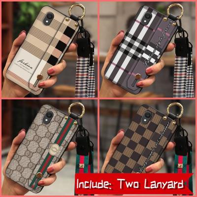 New Arrival Durable Phone Case For TCL 201 classic Original Dirt-resistant protective Plaid texture Lanyard Simple Soft