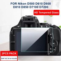 2ชิ้นกล้องของแท้กระจกเทมเปอร์ LCD กล้อง9H ปกป้องหน้าจอสำหรับ Nikon D7200 D7100 D810 D800 D850 D500 D610กล้อง D600