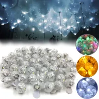 50Pcs Tumbler Small Round Ball Light Balloon LED Flash Luminous Lamps Lantern Light for Wedding Party Birthday Decoration