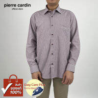 Pierre Cardin เสื้อเชิ้ตแขนยาว Easy Care Plus รีดง่ายยับยาก Basic Fit รุ่นมีกระเป๋า ผ้า Cotton 100% [RHT5069-BR]