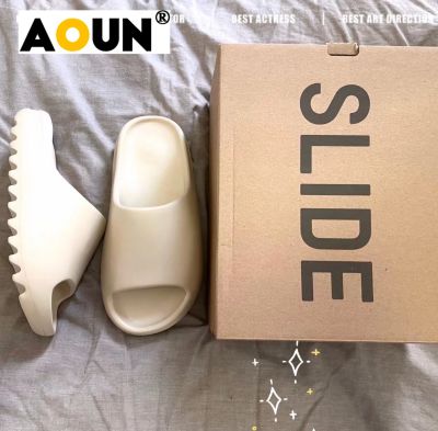 AOUN จัดส่งฟรี รองเท้าแตะผู้ชายและผู้หญิง รองเท้าแตะ หนานุ่ม รองเท้าแตะคู่ที่บ้าน กันน้ำ กันลื่น ทำจากยาง PVC สวมใส่สบาย ไม่อับชื้น / HomePU 36-45