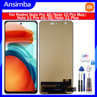 LCD TFT Ansimba สำหรับ Redmi Note 10 Pro 4G/Note 10Pro สูงสุด/Note 11Pro 4G 5G/Note 11Plus จอแสดงผล LCD แบบสัมผัสหน้าจอดิจิตอลแทนการประกอบสำหรับ Redmi Note 10Pro 4G 10ProMax 11Pro 4G 5G 11Plus หน้าจอ M2101K6จอแสดงผล