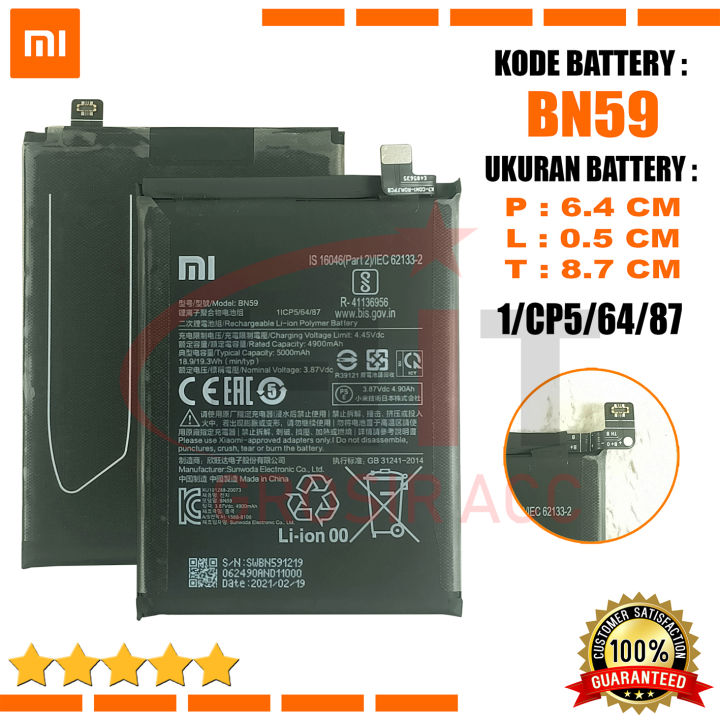 Baterai Battery Ori Bn59 Xiaomi Redmi Note 10 Note 10s Lazada Indonesia 3329