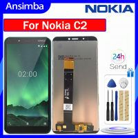 จอ LCD แบบดั้งเดิม Ansimba สำหรับหน้าจอ C2แสดงอะไหล่สำหรับโนเกียชิ้นส่วนจอสัมผัสแอลซีดีของเครื่องแปลงดิจิทัล C2ของ Nokia พร้อมเครื่องมือฟรี