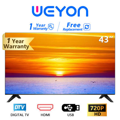 WEYON TV  HD Digital TV ทีวี 43 นิ้ว DVB-T2 / USB2.0 / HDMI /AV /Digital Audio รุ่นใหม่