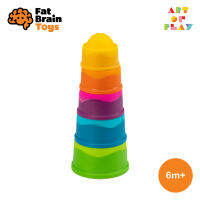 ของเล่นเด็กอายุ 6 เดือน - Dimpl Stack ถ้วยพลาสติกฝึกสมาธิจาก Fat Brain Toys