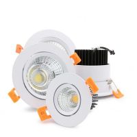 หรี่แสงได้ AC90V 260V 5W7W9W12W15W18W20W LED โคมดาวน์ไลท์ชิป Epistar COB โคมไฟเพดานโคมไฟ Spot สำหรับ Home Illumination