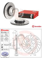 D09 A732 11 จานเบรค ล้อ F (ยี่ห้อ BREMBO) รุ่น HC UV Dr Benz W221 S250-600 ปี2006-2013