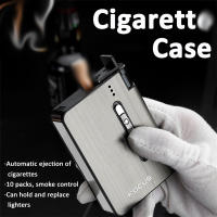 Cegarette Case Automatic Popping Smokee Outdoor Hard Casing Portable 10-stick Thick Ciggarete Sleeve Can Replaced Ignition