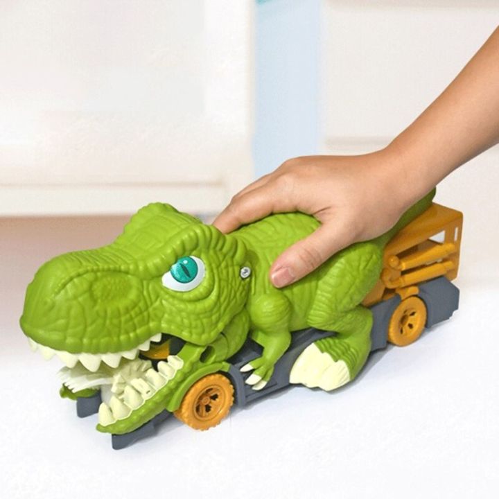 สำหรับชุดรถไดโนเสาร์สุดสร้างสรรค์สำหรับรถบรรทุกขนส่งรถของเล่นรถขนย้ายสัตว์ไดโนเสาร์ของเล่นเด็ก
