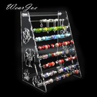 【LZ】㍿✲  Europeu Acrílico Rondelles Display Rack Beads Stand Pandora Encantos Pulseira Corpo Jóias Anel Brincos Showcase