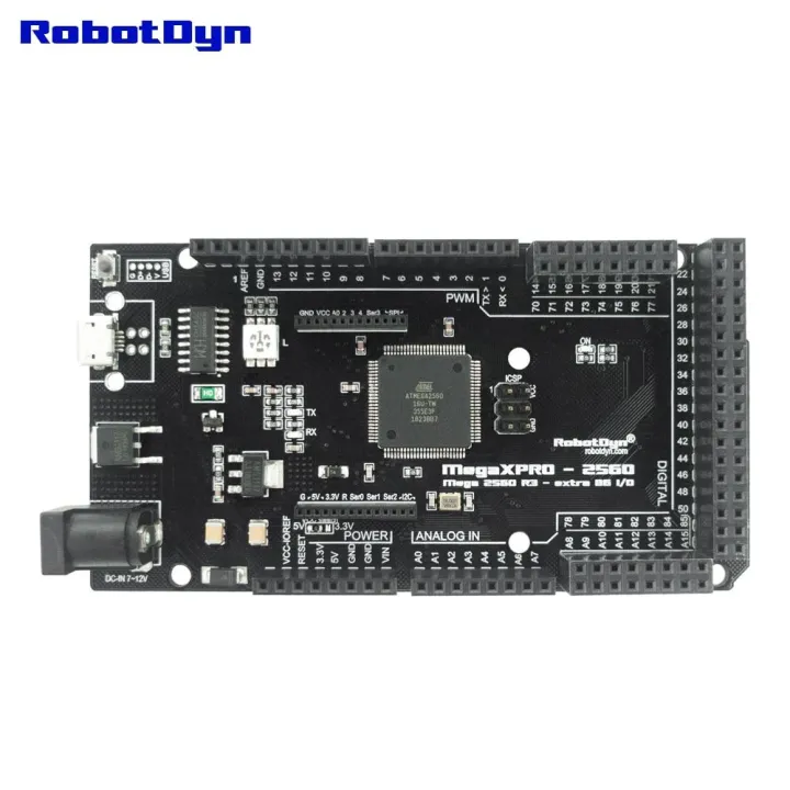 CH340G R3 Mega 2560/ATmega256016AU, MicroUSB เข้ากันได้สำหรับ Arduino