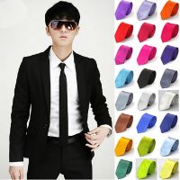 Fashion Neck Tie for Men Women 2023 5cm 2" Slim Thin Wedding Black Blue Pink White Red Green Brown Purple Gray Narrow Necktie