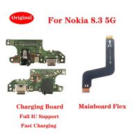 For Nokia 8.3 5G Original USB Type-C Charging Port Mic Sensor Antenna Earphone Jack Board Connector Mainboard  Flex Cable Mobile Accessories