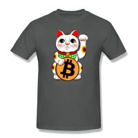 Men Bitcoin Lucky Maneki Neko 3D T-Shirts Cotton Plus Size Tee Shirts Short Sleeve Male Tshirts Camiseta Homme Warface 6Xl S-4XL-5XL-6XL