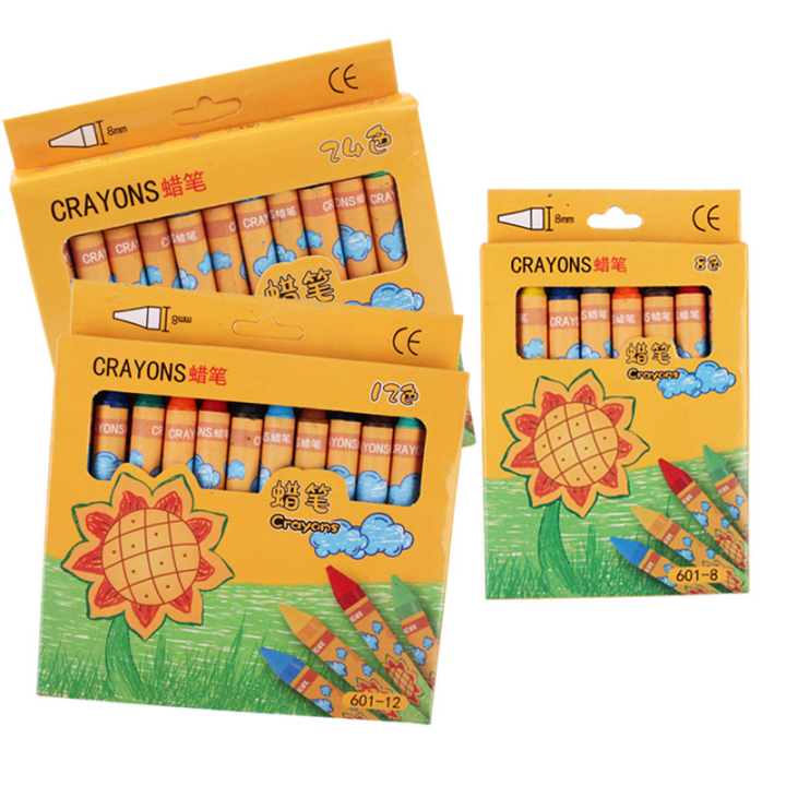 SIMPLYBEST 8/12/24 Colors Kids Toddler Crayon Set Drawing Beginner Coloring  Party Door Gift Learning Crayons