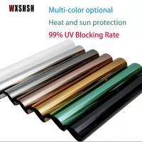 hot！【DT】♕  Privacy for Window Glass Reflective Energy-Saving Thermal Insulation Adhesive vinyl Stickers 120cmx6m Mulyi-color