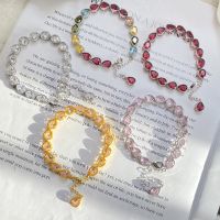 [COD] Versa summer colorful man-made crystal bracelet ins niche design sense tassel super fairy hand female