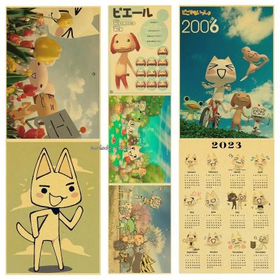 ✢▤ Inoue toro CUTE Cat โปสเตอร์หน้าแรกตกแต่งห้องกระดาษคราฟท์โปสเตอร์เกม Drawing Wall Art สติ๊กเกอร์ติดผนังคุณภาพดี
