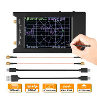 NanoVNA-H4 50KHZ-1.5เครื่องวิเคราะห์ GHZ เสาอากาศตัววิเคราะห์เครือข่ายเวกเตอร์ขนาด4นิ้วเครื่องวิเคราะห์คลื่นสั้น Mf Hf Vhf Uhf Talenna VNA