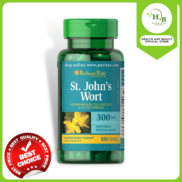Authentic Puritan’s Pride St. John’s Wort Standardized Extract 300mg