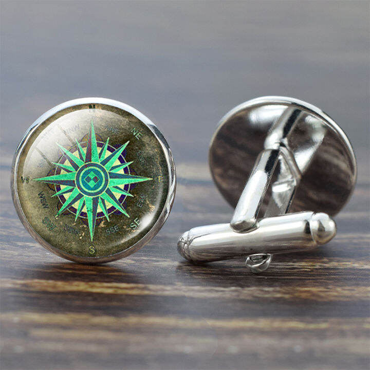 เข็มทิศ-cuff-links-เข็มทิศวินเทจนาฬิการูปแบบเรือใบ-alloy-cuff-links-สำหรับชายของขวัญแก้ว-cabochon-its-not-a-เข็มทิศจริง-yrrey