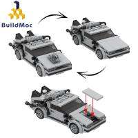 Buildmoc Technical Car Deloreaning Back To the Future Time Machine MOC-23436 Speed Champion Mini Model Building Blocks Toys Gif Building Sets