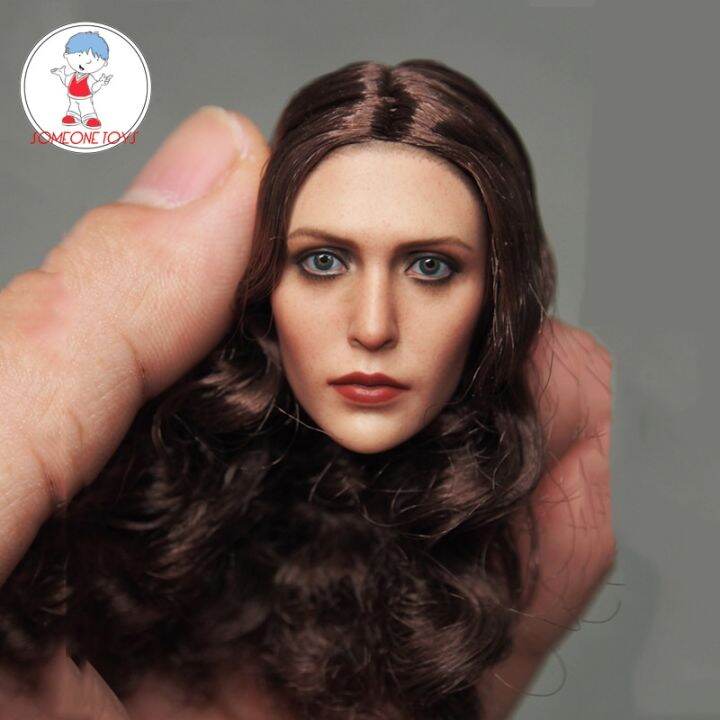 Jiaou Doll 1/6 Scale Elizabeth Olsen Scarlet Witch Head Sculpt Female ...